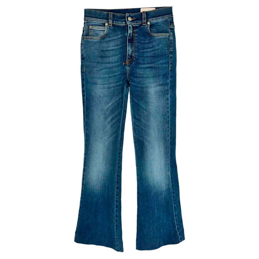 Alexander McQueen Flared Jeans in Light Blue Cotton